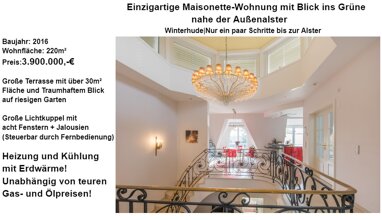 Maisonette zum Kauf Provisionsfrei 3.900.000 € 5,5 Zimmer 220 m² 2. Geschoss Scheffelstraße 30 Winterhude Hamburg 22301