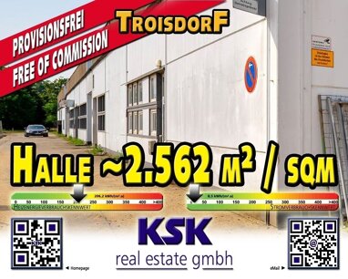 Lagerhalle zur Miete Provisionsfrei 4,90 € 2.562 m² Lagerfläche teilbar von 470 m² bis 3.032 m² Troisdorf Troisdorf 53840