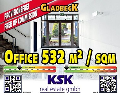 Bürofläche zur Miete Provisionsfrei 532 m² Bürofläche Ellinghorst Gladbeck 45964