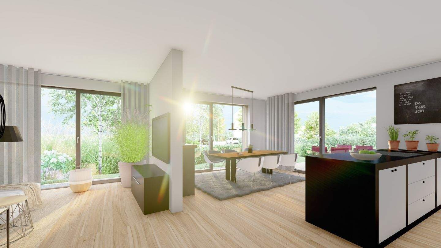 Immobilie in Oettingen i.Bay. - Modern geschnittene 3-Zimmer Wohnung mit Terrasse und Stellplatz in einem Mehrfamilienhaus - Bild 3