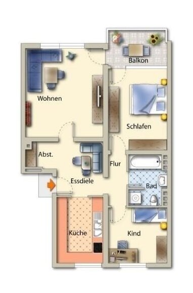 Wohnung zum Kauf 239.000 € 3 Zimmer 76,5 m² 4. Geschoss Hardhöhe 111 Fürth 90766