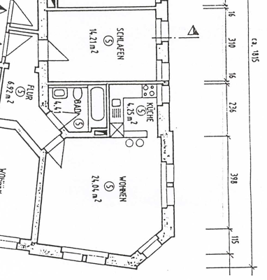 Wohnung zum Kauf 105.000 € 2 Zimmer 55,9 m² 1. Geschoss Trachenberger Straße Pieschen-Nord (Trachenberger Str.) Dresden 01129