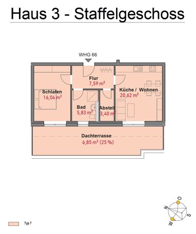 Wohnung zur Miete 845 € 2 Zimmer 60,3 m² 2. Geschoss Graveshamstraße 12 Gartenstadt Neumünster 24537