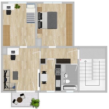 Wohnung zur Miete 392 € 3 Zimmer 65,3 m² 3. Geschoss Werner-Seelenbinder-Str. 24 Gröba Riesa 01591