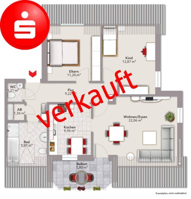 Wohnung zum Kauf 165.000 € 3 Zimmer 75 m² Maßbach Maßbach 97711