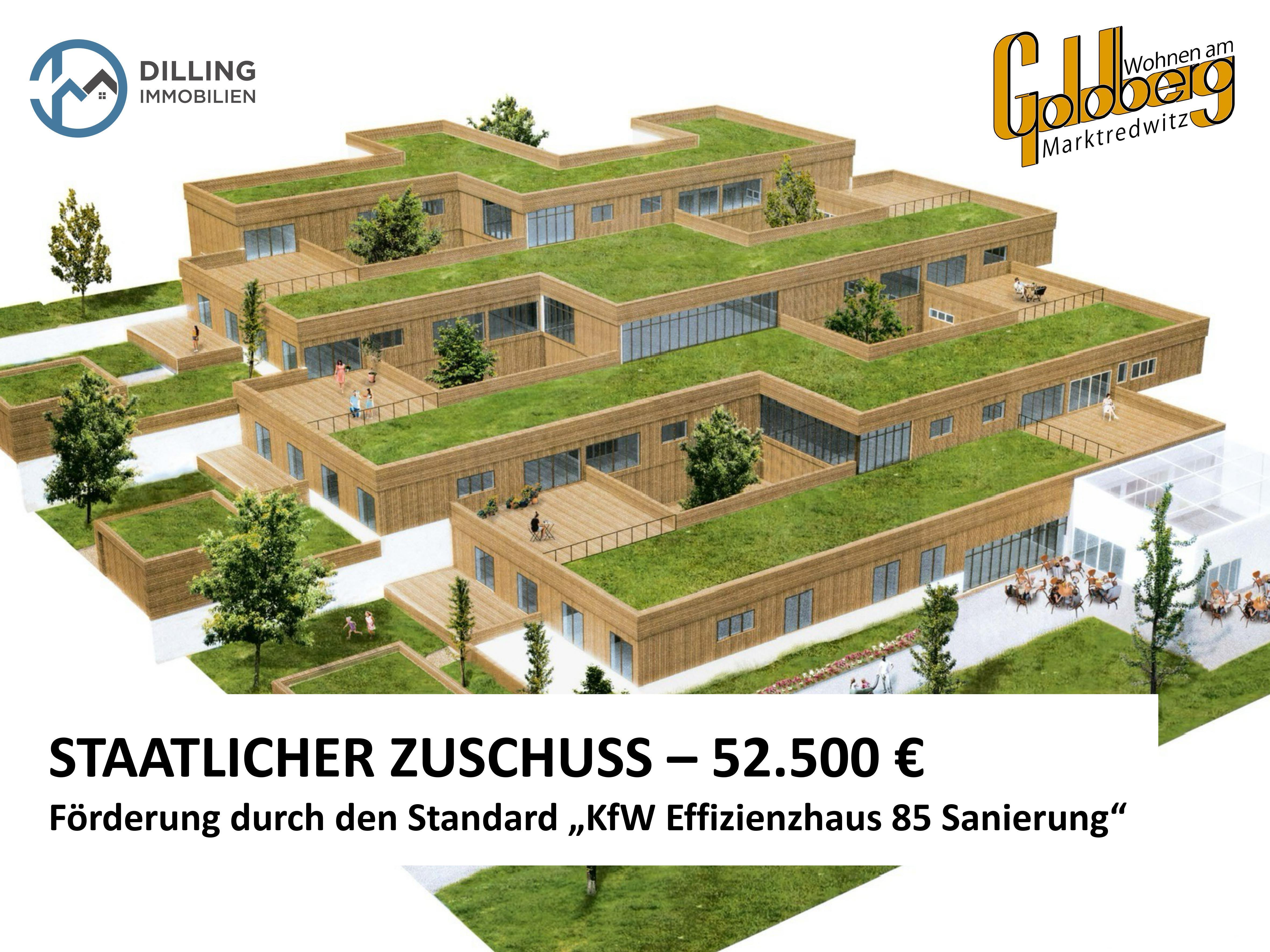 Terrassenwohnung zum Kauf provisionsfrei 238.212 € 2 Zimmer 62,3 m²<br/>Wohnfläche EG<br/>Geschoss Meußelsdorf Marktredwitz 95615