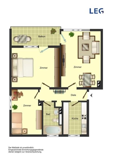 Wohnung zur Miete 659 € 3,5 Zimmer 63,3 m² 2. Geschoss frei ab 15.05.2025 Niederpleiser Straße 57 Mülldorf Sankt Augustin 53757