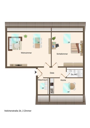 Wohnung zur Miete 765 € 2 Zimmer 68,4 m² 4. Geschoss frei ab 01.02.2025 Blankenloch Stutensee / Blankenloch 76297