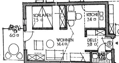 Wohnung zum Kauf 220.000 € 1,5 Zimmer 44,3 m² 3. Geschoss Neufahrn Neufahrn bei Freising 85375