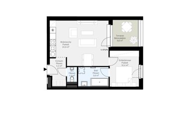 Wohnung zur Miete 659,46 € 2 Zimmer 46,9 m² 3. Geschoss Wiener Neustadt 2700