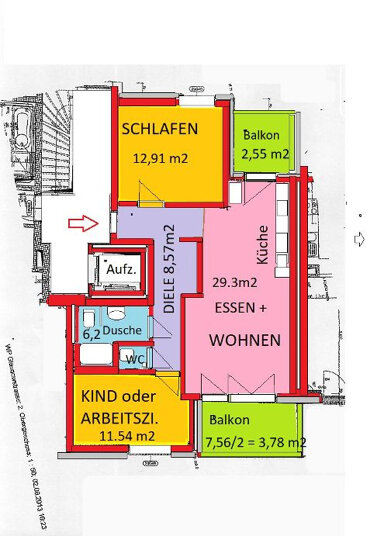 Wohnung zum Kauf 340.000 € 3 Zimmer 76 m² Röthenbach Ost Nürnberg 90451