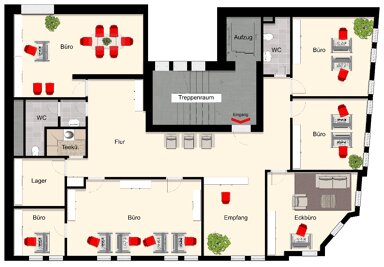 Bürogebäude zur Miete 1.399 € 6 Zimmer 178 m² Bürofläche Unna - Mitte Unna 59423