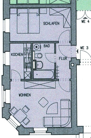 Wohnung zur Miete 235 € 2 Zimmer 43,9 m² Hilbersdorfer Straße 52 Hilbersdorf 150 Chemnitz 09131