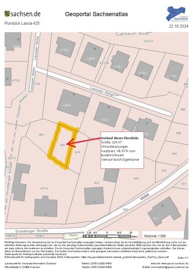 Freizeitgrundstück zum Kauf provisionsfrei 9.450 € 180 m² Grundstück Grünberger Straße 3 c Weixdorf Dresden 01108