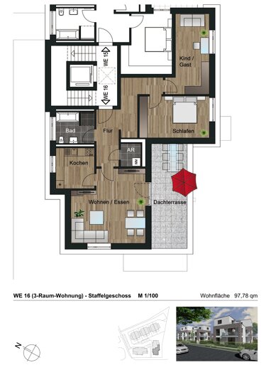 Wohnung zur Miete 1.100,03 € 3 Zimmer 97,8 m² 2. Geschoss Külzauer Weg 5h Möser Lostau 39291