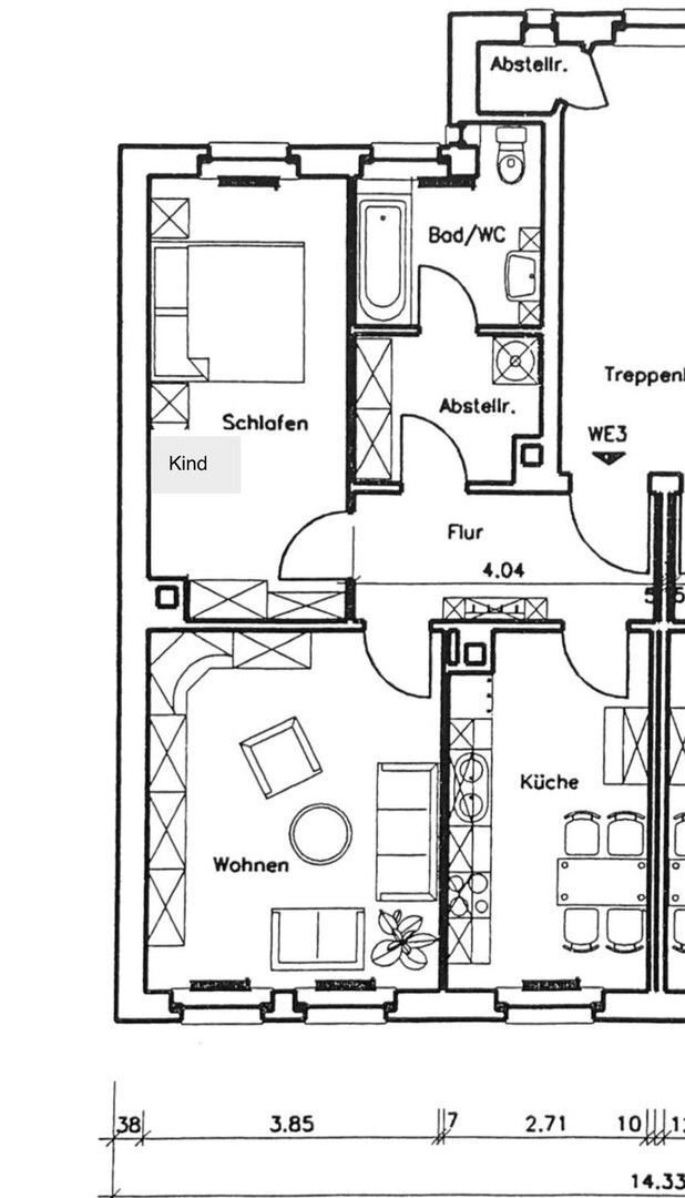 Wohnung zur Miete 360 € 2 Zimmer 60 m²<br/>Wohnfläche 1.<br/>Geschoss Wurzen Wurzen 04808