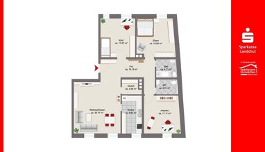 Wohnung zur Miete 1.159 € 4 Zimmer 122 m² 1. Geschoss Vilsbiburg Vilsbiburg 84137