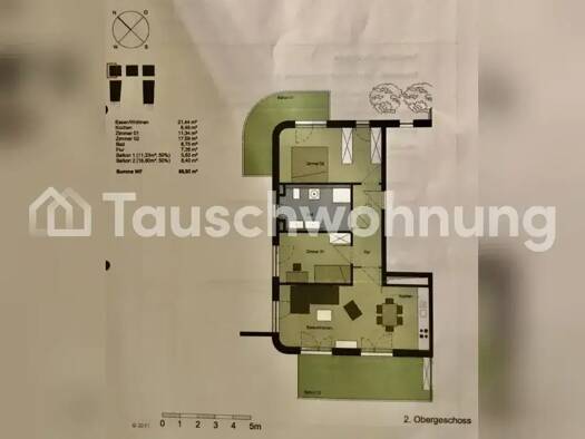 Wohnung zur Miete Tauschwohnung 1.200 € 3 Zimmer 89 m² 2. Geschoss Untertürkheim Stuttgart 70327