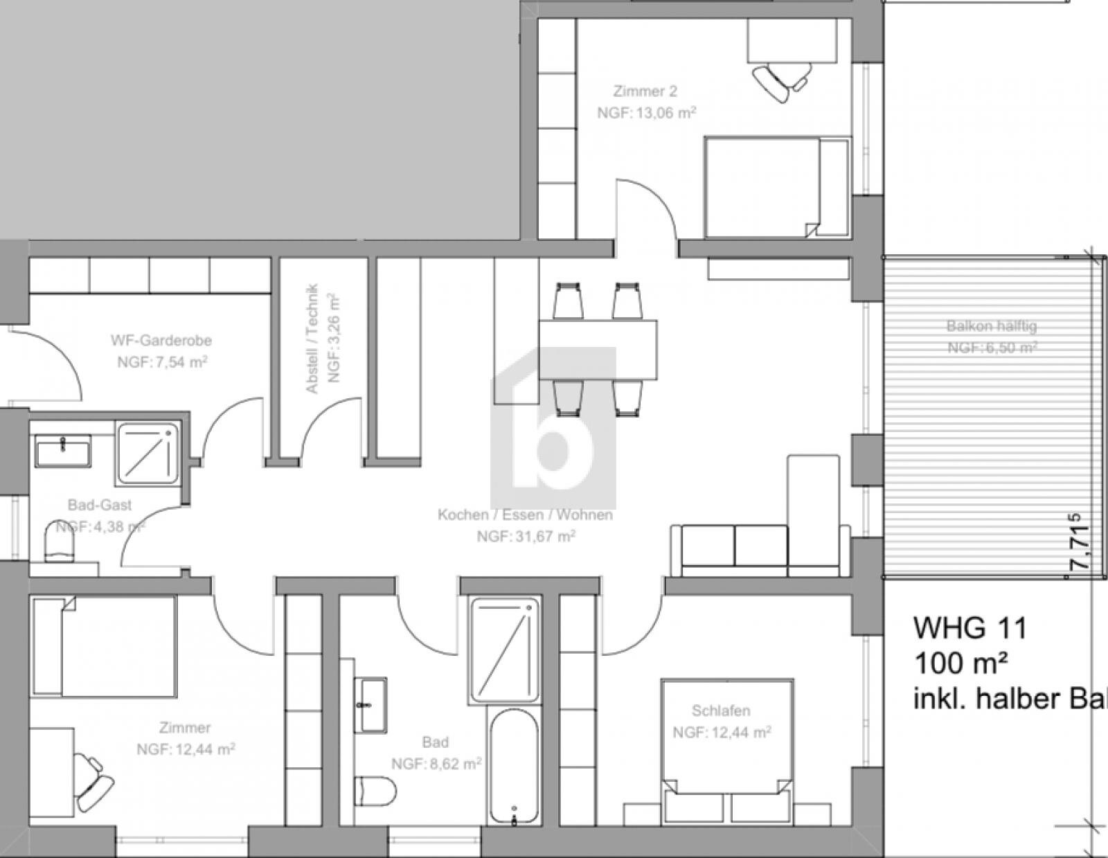 Wohnung zum Kauf 495.000 € 4 Zimmer 100 m²<br/>Wohnfläche Spielberg Karlsbad 76307