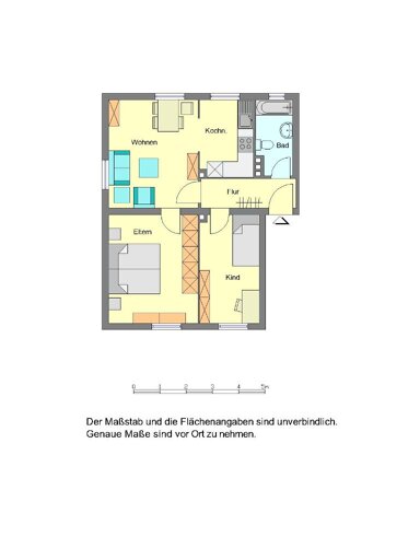 Wohnung zur Miete 460 € 3 Zimmer 49,4 m² 1. Geschoss frei ab 22.02.2025 Clausewitzstraße 9 Herford-Stadt Herford 32052