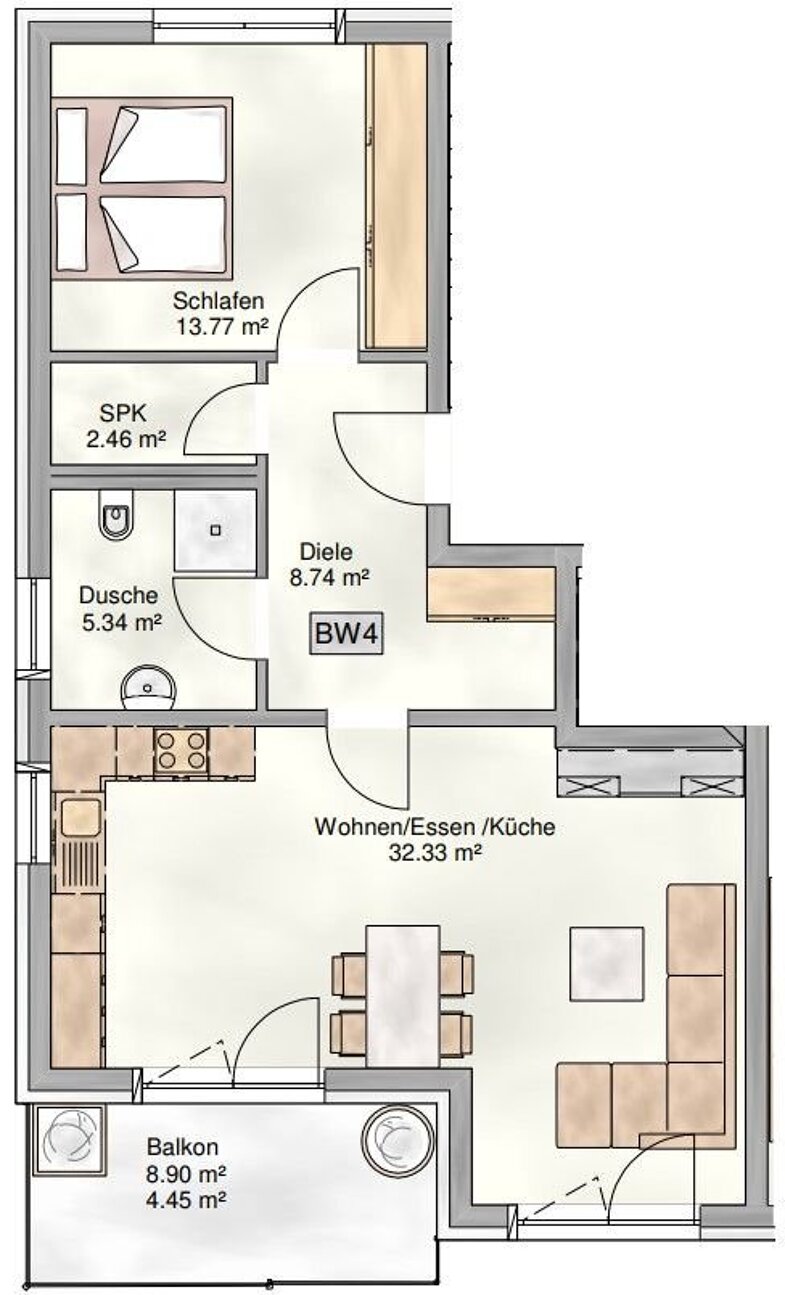 Wohnung zum Kauf provisionsfrei als Kapitalanlage geeignet 305.200 € 2 Zimmer 67,1 m² Hirschauer Straße 7 Ammersricht Amberg 92224