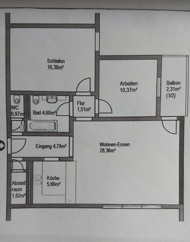 Wohnung zur Miete 890 € 3 Zimmer 76 m² 2. Geschoss Mögeldorf Nürnberg 90482
