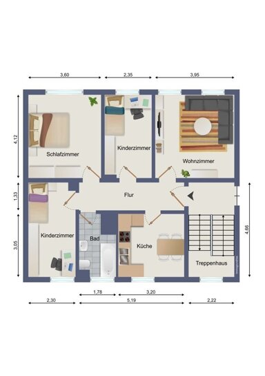 Wohnung zur Miete 500 € 4 Zimmer 72,7 m² 1. Geschoss Zella-Mehlis 98544