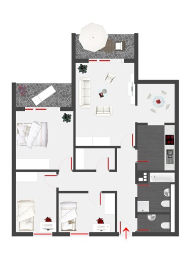 Wohnung zur Miete 799 € 4 Zimmer 102 m² 1. Geschoss Frankenthal 133 Frankenthal (Pfalz) 67227
