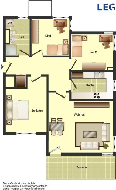 Wohnung zur Miete 659 € 3 Zimmer 79 m² 1. Geschoss Bismarckstraße 45 Königstor 5 Minden 32427