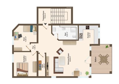 Wohnung zum Kauf 228.000 € 3 Zimmer 81,2 m² 1. Geschoss Tuttlingen Tuttlingen 78532