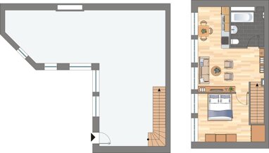 Wohnung zur Miete 369 € 1 Zimmer 40 m² 3. Geschoss Zimmerstraße 21 Nordmarkt - Süd Dortmund 44145