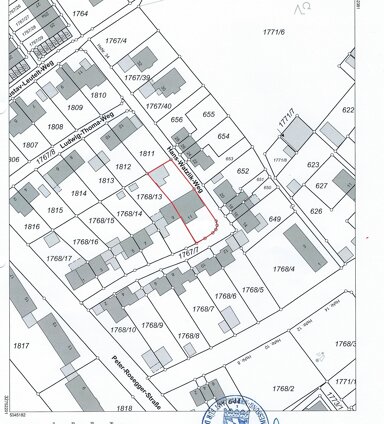 Grundstück zum Kauf provisionsfrei 480.000 € 620 m² Grundstück Baugenehmigung vorhanden Hans-Watzlik-Weg 11 Kerngebiet Waldkraiburg 84478