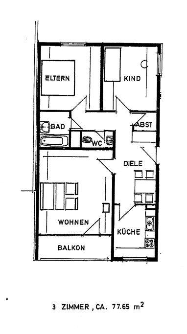 Wohnung zum Kauf 220.000 € 3 Zimmer 77,7 m² 4. Geschoss Deutenbach Stein 90547