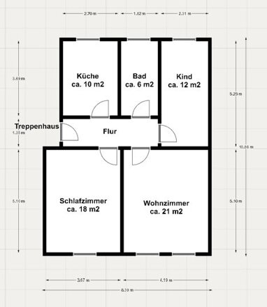 Wohnung zur Miete 396 € 3 Zimmer 72 m² Frankenberg Frankenberg 09669