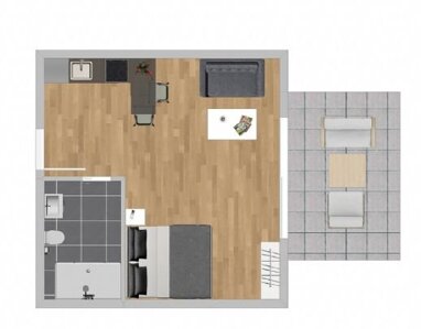 Wohnung zur Miete 605 € 1 Zimmer 42 m² frei ab 01.08.2024 Steinbuckweg Müllheim Müllheim 79379