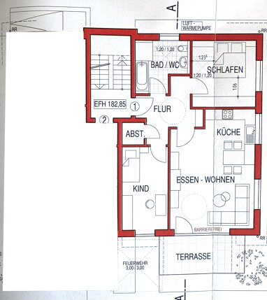 Wohnung zur Miete 1.570 € 3,5 Zimmer 78 m² Erdgeschoss Frankenbach - Ost Heilbronn 74072