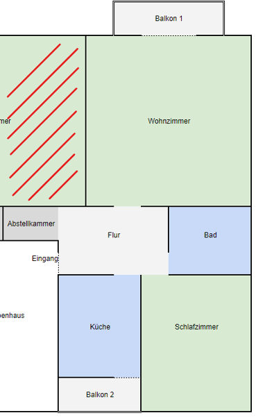 Wohnung zur Miete 1.250 € 2 Zimmer 56 m² 4. Geschoss Nordend - West Frankfurt am Main 60318