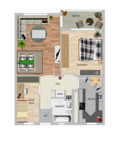 Wohnung zum Kauf 159.000 € 2,5 Zimmer 66,8 m² 5. Geschoss Stadt Ansbach 91522