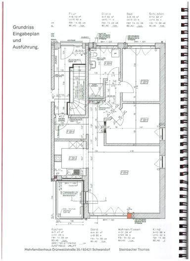 Wohnung zur Miete 980 € 3 Zimmer 88 m² 1. Geschoss frei ab sofort Grünwaldstr. 35 Richt Schwandorf 92421