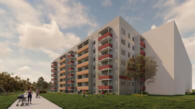 Wohnung zur Miete 462 € 2 Zimmer 38,5 m² 5. Geschoss Ulmer Straße 23 Grünau - Mitte Leipzig 04209