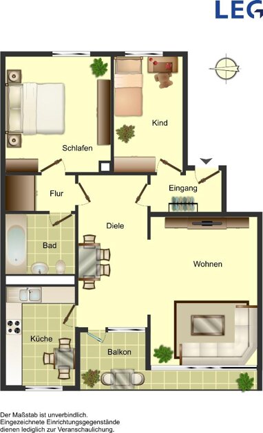 Wohnung zur Miete 729 € 3,5 Zimmer 71,4 m² 2. Geschoss frei ab 04.08.2024 Westtangente 69 West Ratingen 40880