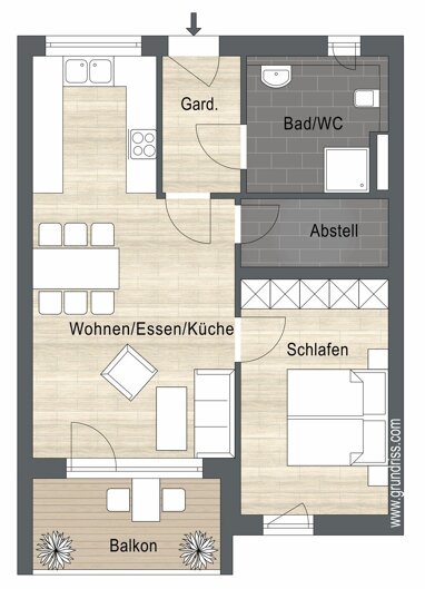 Wohnung zum Kauf 286.150 € 2 Zimmer 62 m² Deggendorf Deggendorf 94469