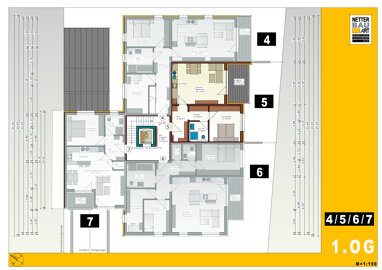 Wohnung zum Kauf Provisionsfrei 365.998 € 2 Zimmer 58,3 m² 3. Geschoss Sprottauer Str. 105 Nürnberg 90475