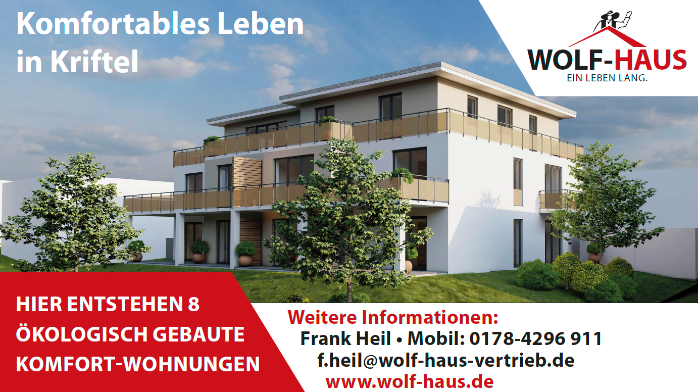Neubau Wohnung - Erstbezug im Niedrigenergiehaus BJ 2025 in TOP AAA Lage von Kriftel !!!