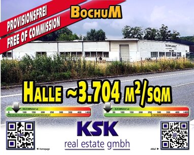 Lagerhalle zur Miete Provisionsfrei 4,50 € 3.704 m² Lagerfläche teilbar von 1.400 m² bis 3.704 m² Wattenscheid - Mitte Bochum 44866