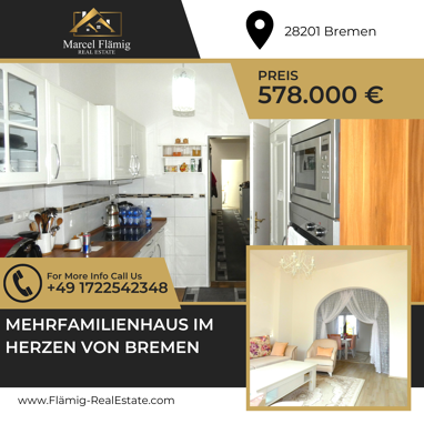 Mehrfamilienhaus zum Kauf 578.000 € 8 Zimmer 200 m² 272,5 m² Grundstück Huckelriede Bremen 28201