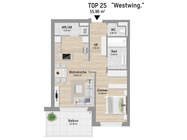 Wohnung zum Kauf 419.900 € 2 Zimmer 55,8 m² Pastorstraße 28 Wien 1210