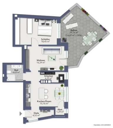 Wohnung zur Miete 700 € 2 Zimmer 81 m² frei ab sofort Werner-Senger-Straße Kernstadt Limburg 65549