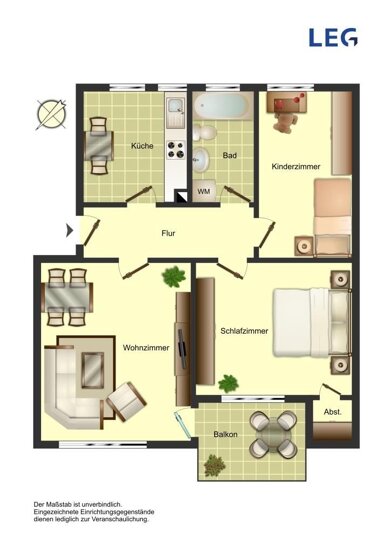 Wohnung zur Miete 489 € 3,5 Zimmer 67 m² 2. Geschoss frei ab 16.04.2025 Görlitzer Straße 19 Mitte Bergkamen 59192