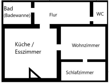 Wohnung zur Miete 500 € 2 Zimmer 62 m² Erdgeschoss Füllengarten Saarbrücken 66115